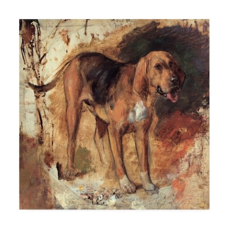 Holman Hunt 'Study Of A Bloodhound' Canvas Art,14x14